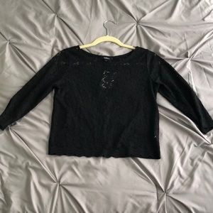 Forever 21 Black Lace Sheer Top